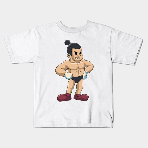 Body Builder Man Kids T-Shirt by milatees